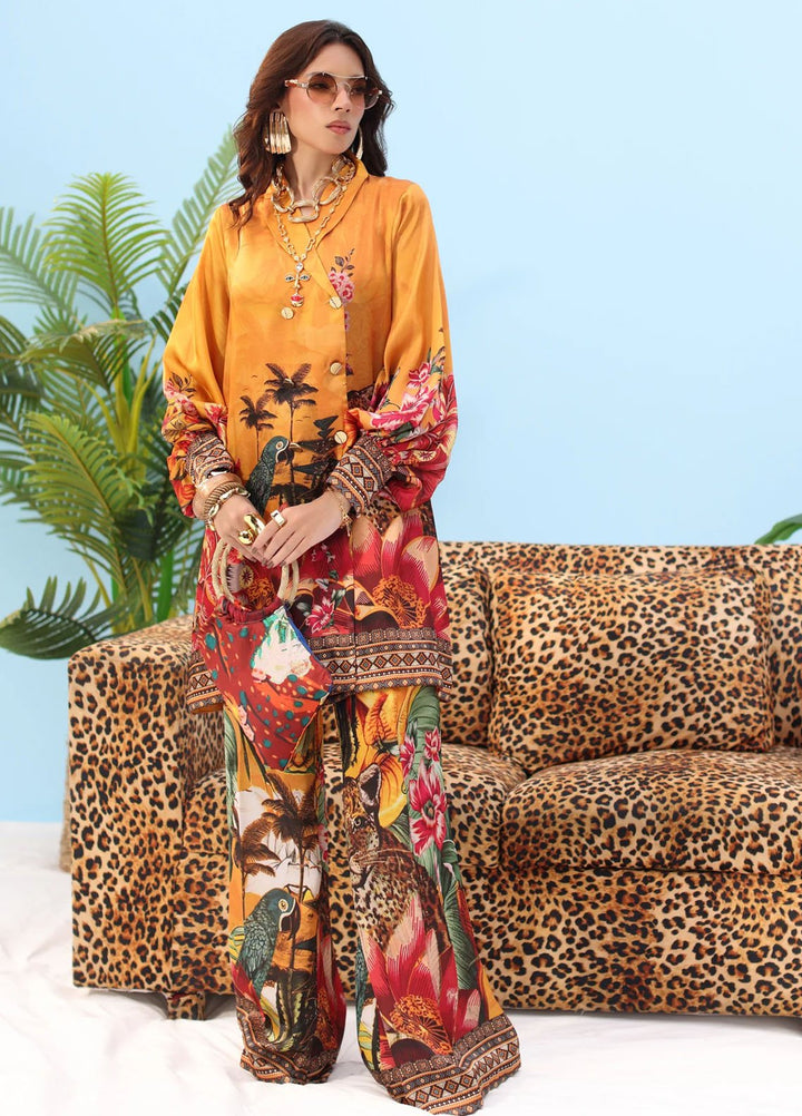 Resort by Musferah Pret Printed Silk 2 Piece Suit Golden Sol