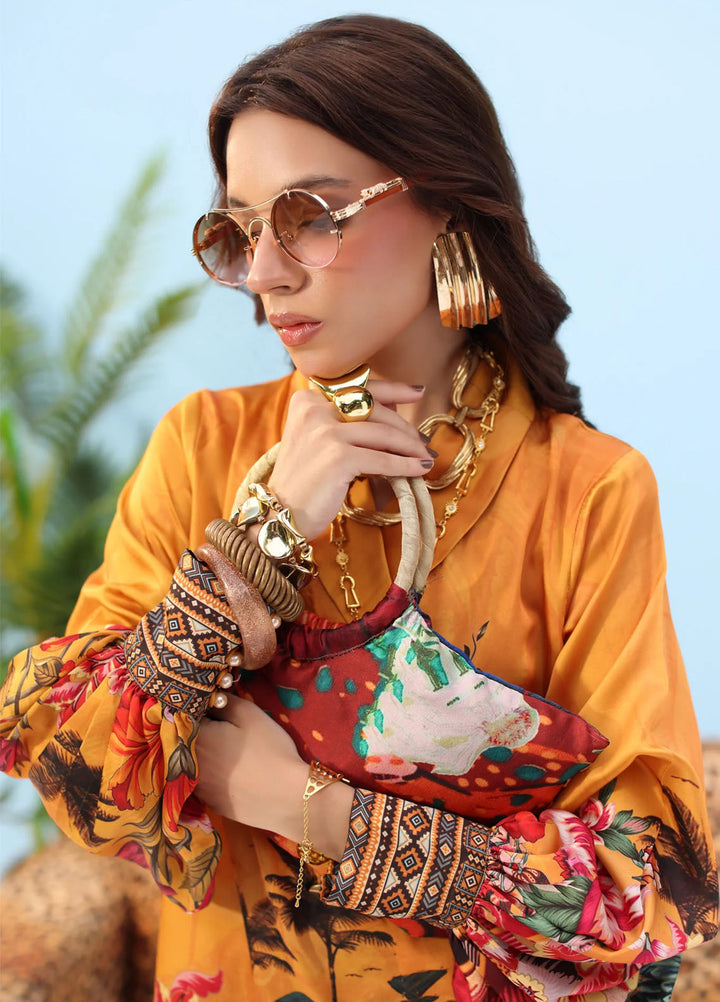 Resort by Musferah Pret Printed Silk 2 Piece Suit Golden Sol