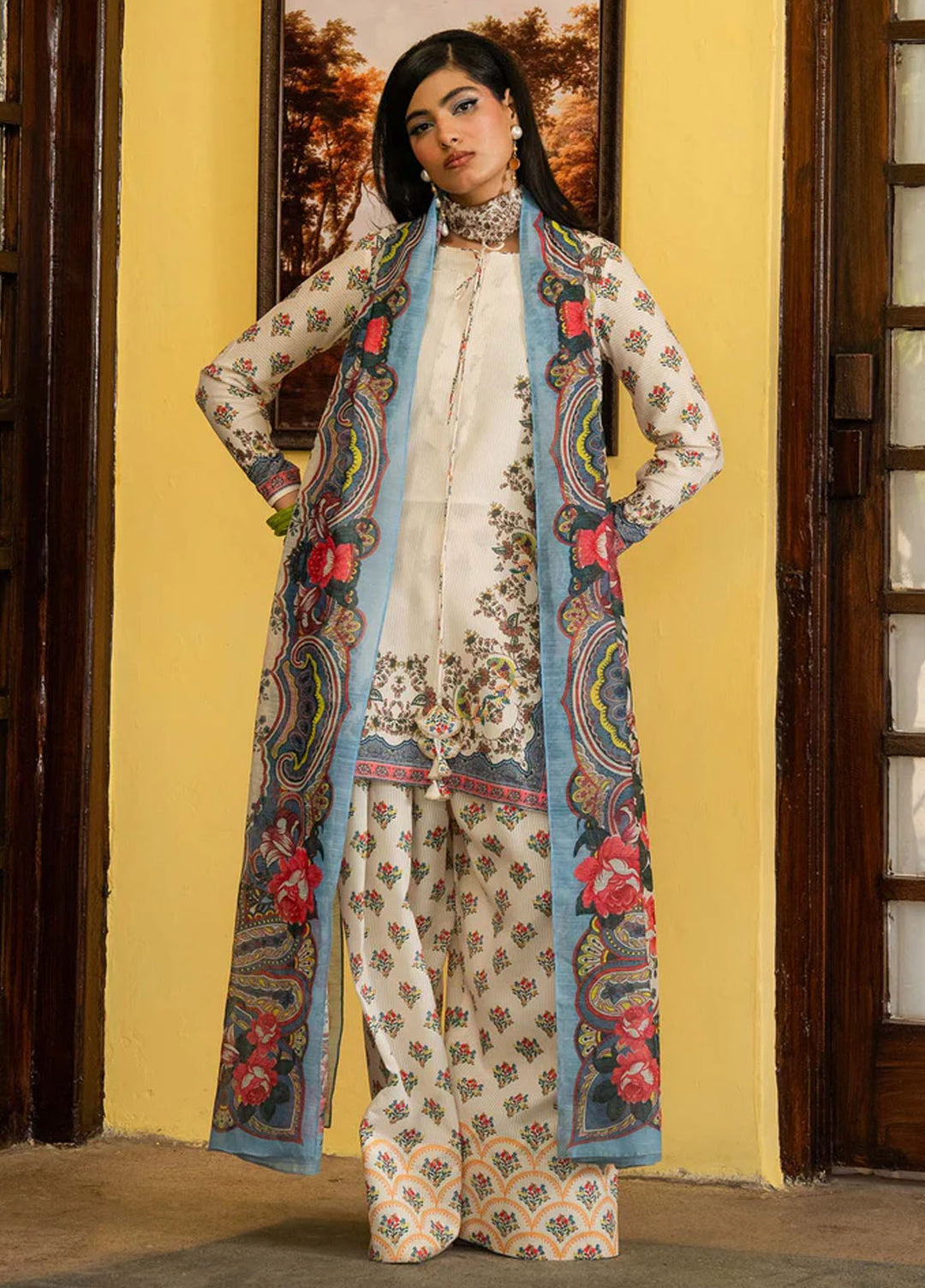 Retro by Maria Osama Khan Pret Printed Lawn 3 Piece Suit Jasmine