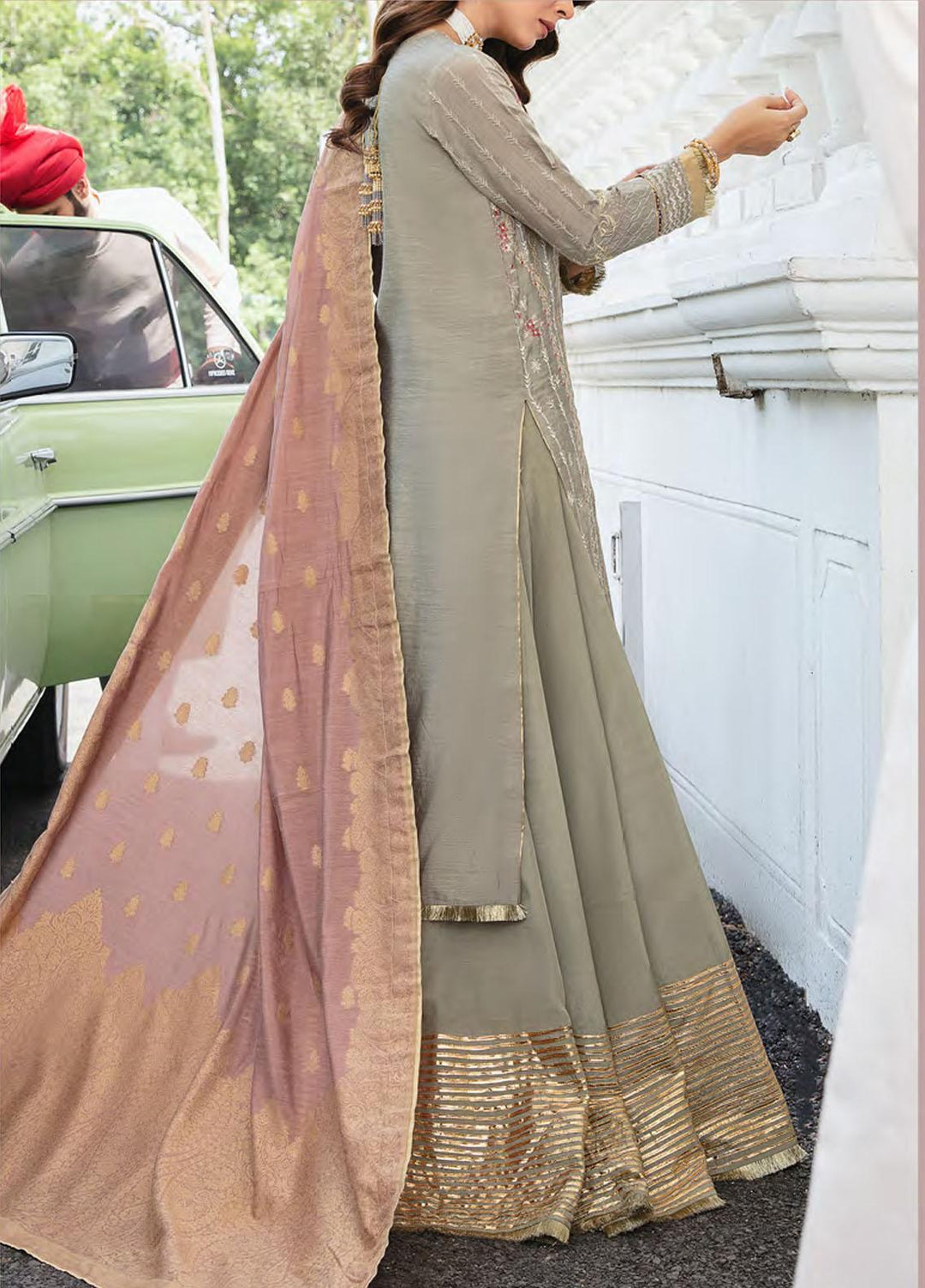 Retro by Salitex Embroidered Khaadi Net Suits Unstitched 3 Piece ST22RC HC-00035 Daina - Luxury Collection