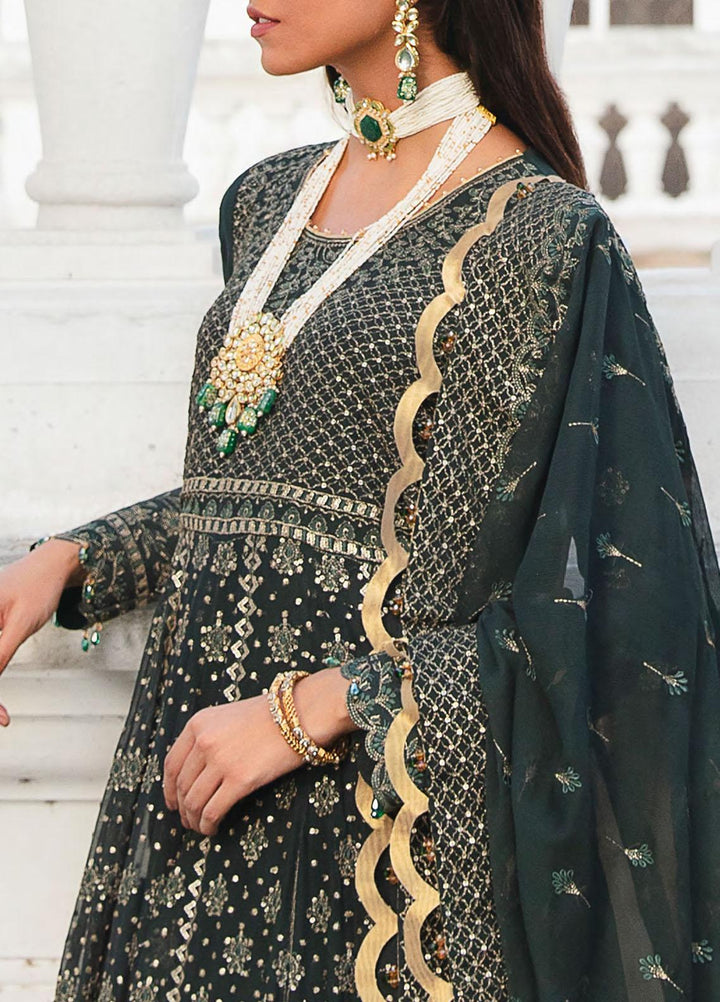 Retro by Salitex Embroidered Chiffon Suits Unstitched 3 Piece ST22RC HC-00036 Charlotte - Luxury Collection