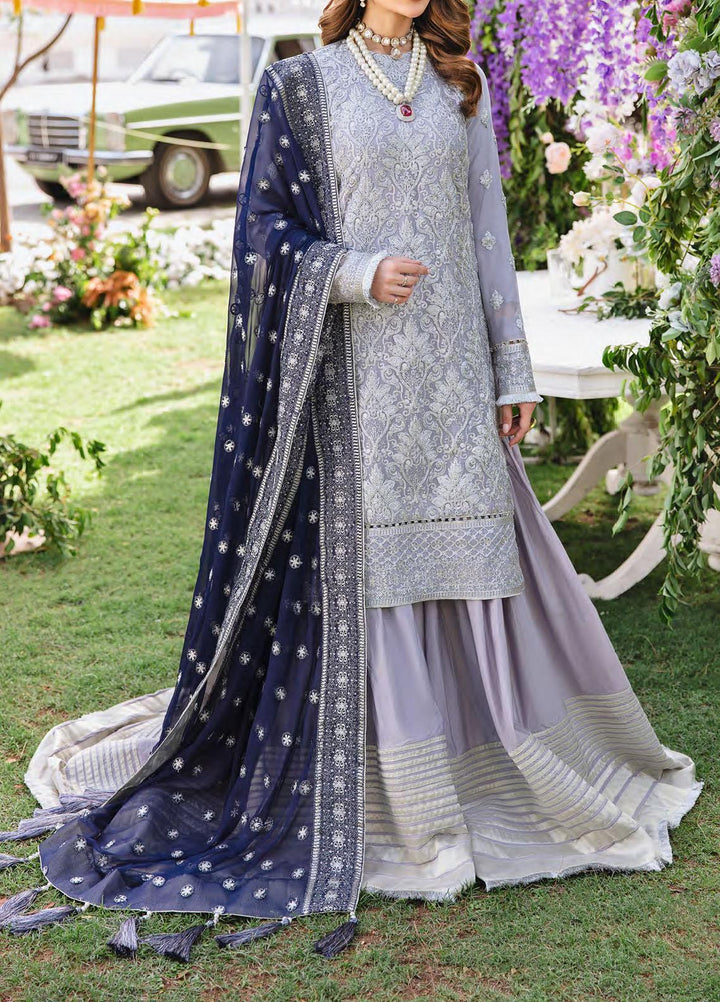 Retro by Salitex Embroidered Chiffon Suits Unstitched 3 Piece ST22RC HC-00037 Gleaming Luxe - Luxury Collection