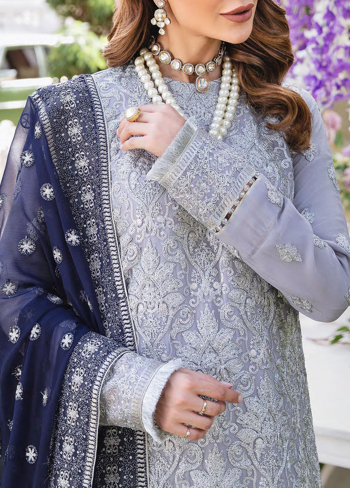 Retro by Salitex Embroidered Chiffon Suits Unstitched 3 Piece ST22RC HC-00037 Gleaming Luxe - Luxury Collection
