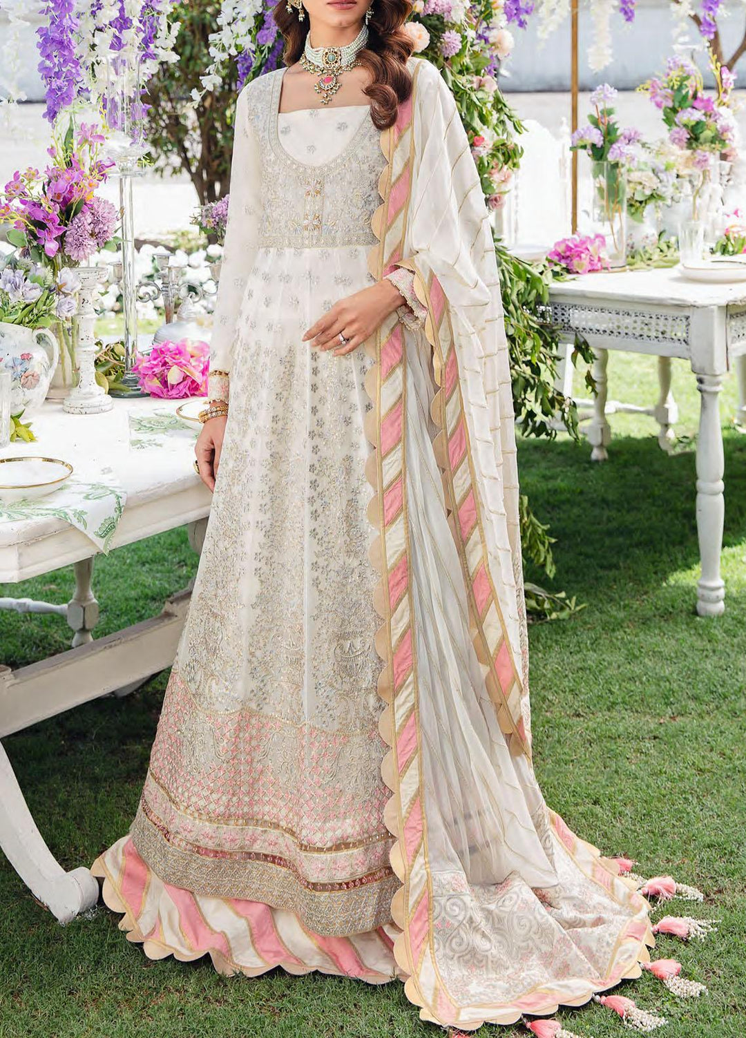 Retro by Salitex Embroidered Chiffon Suits Unstitched 3 Piece ST22RC HC-00041 Eleanor - Luxury Collection