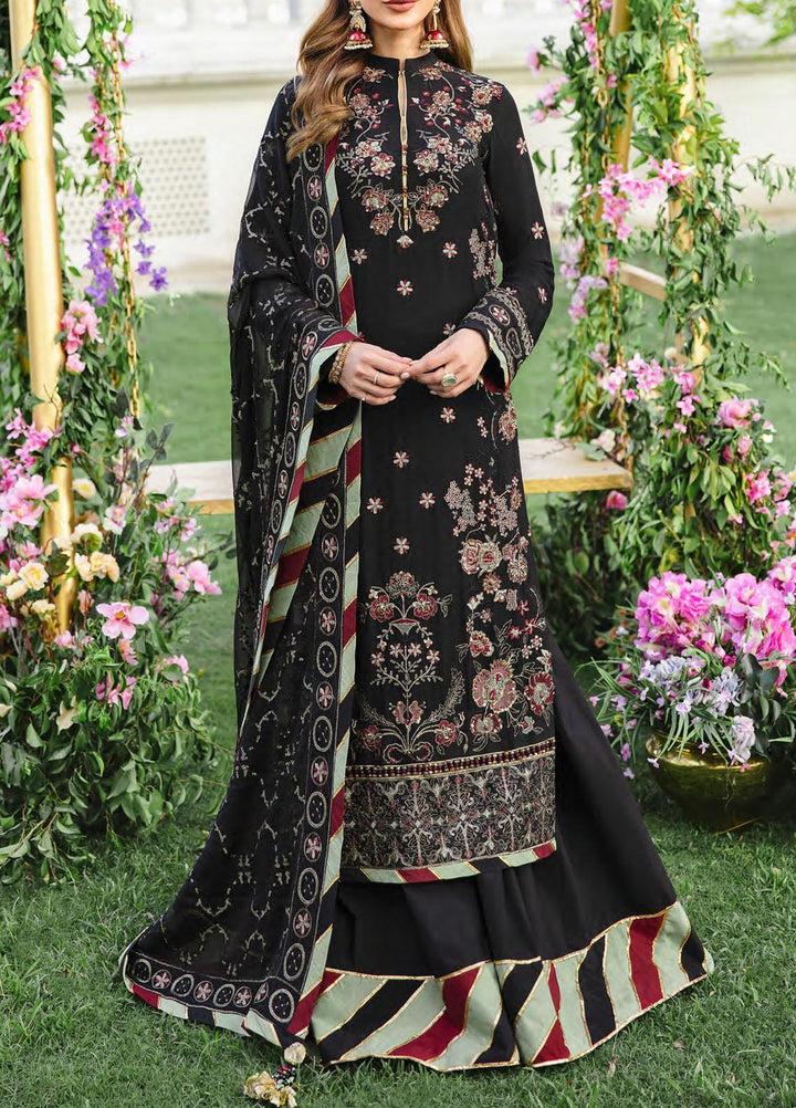 Retro by Salitex Embroidered Chiffon Suits Unstitched 3 Piece ST22RC HC-00042 Monarch - Luxury Collection