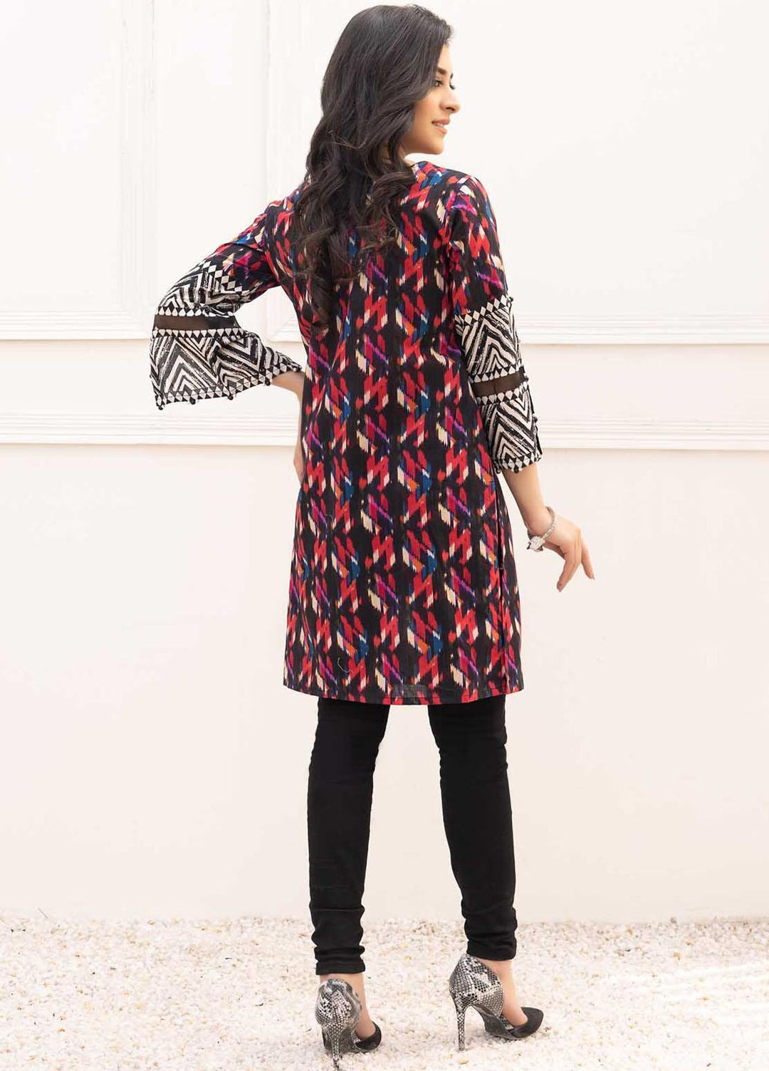 Adan's Libas Printed Lawn Stitched Kurtis D-02
