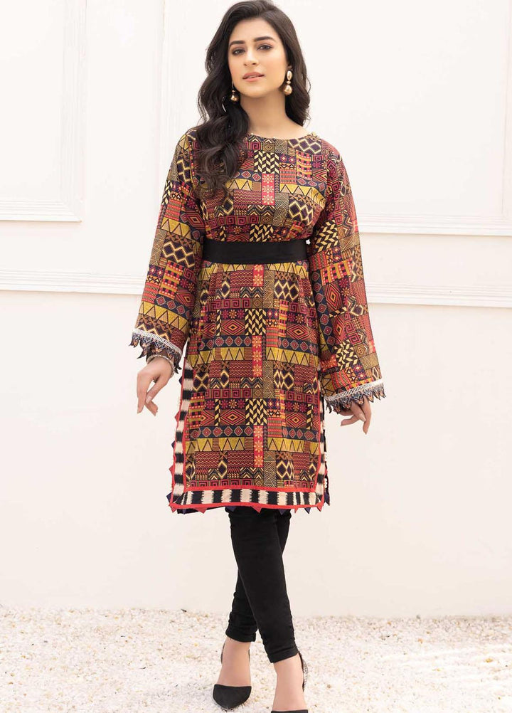 Adan's Libas Printed Lawn Stitched Kurtis D-04