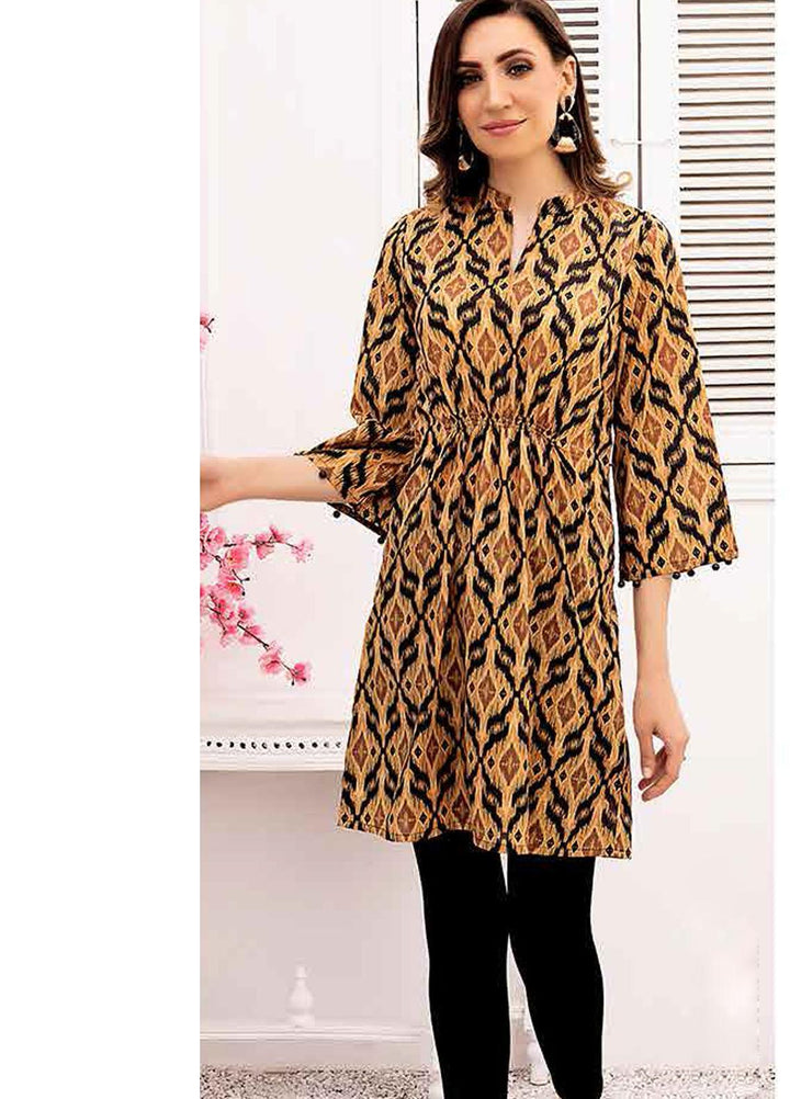 Adan's Libas Printed Lawn Stitched Kurtis D-05