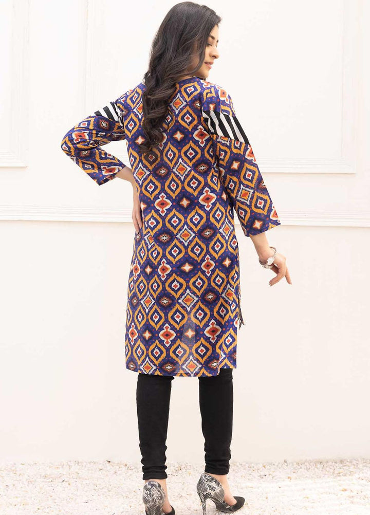 Adan's Libas Printed Lawn Stitched Kurtis D-07