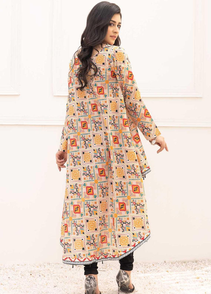 Adan's Libas Printed Lawn Stitched Kurtis D-08