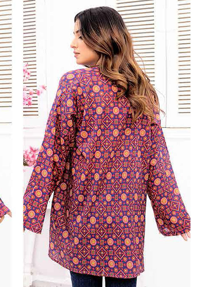 Adan's Libas Printed Lawn Stitched Kurtis D-09