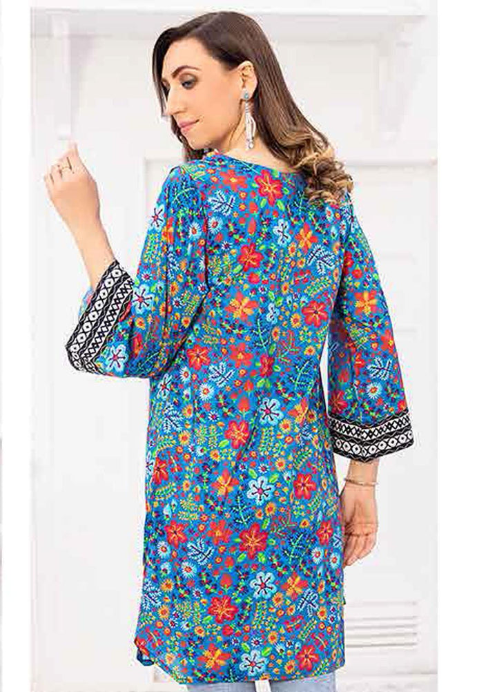 Adan's Libas Printed Lawn Stitched Kurtis D-13