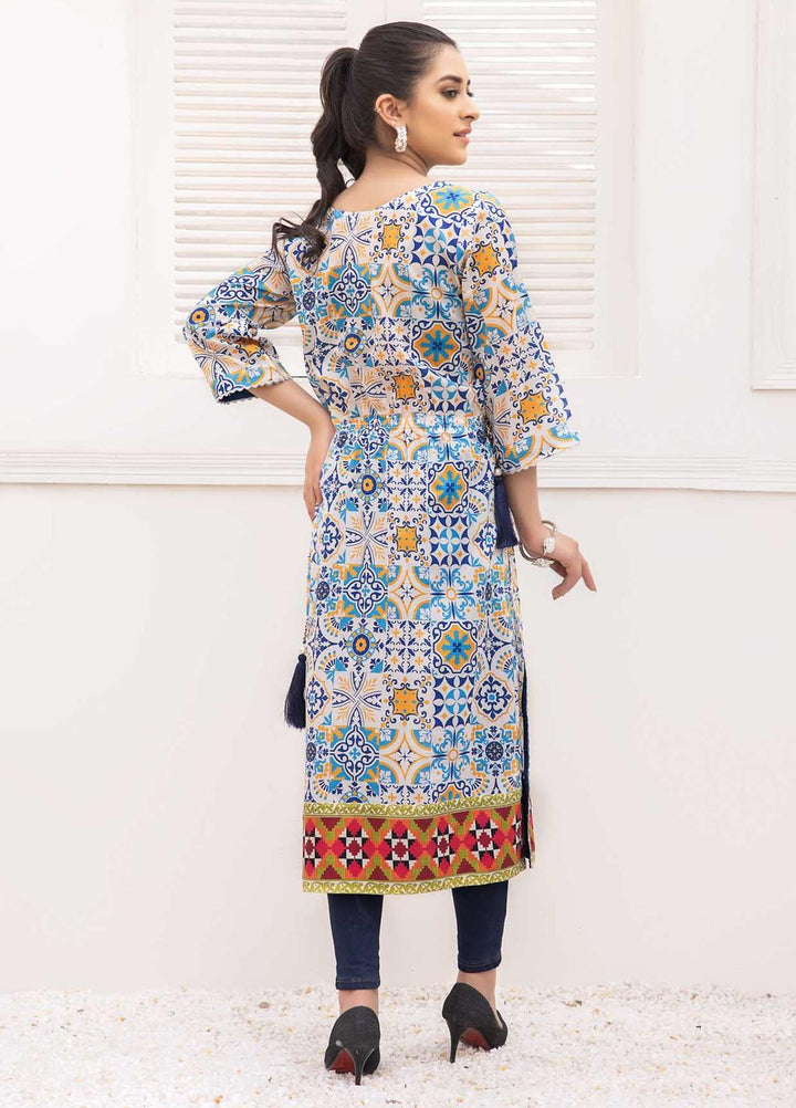 Adan's Libas Printed Lawn Stitched Kurtis D-15