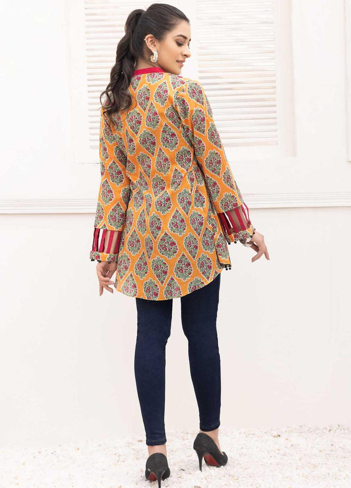 Adan's Libas Printed Lawn Stitched Kurtis D-16