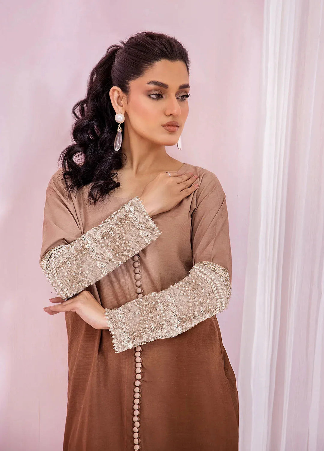 Retro Pret Casual Raw Silk Kaftan RKF04