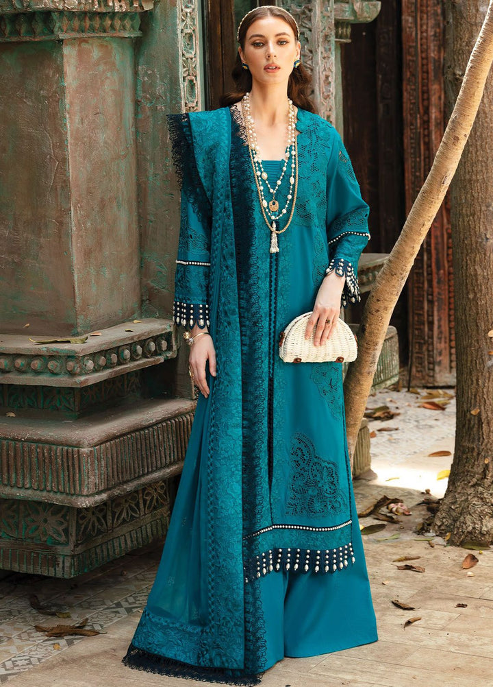 Reve By Serene Premium Embroidered Lawn Suit Unstitched 3 Piece SP24R SL-55 Camila - Luxury Summer Collection