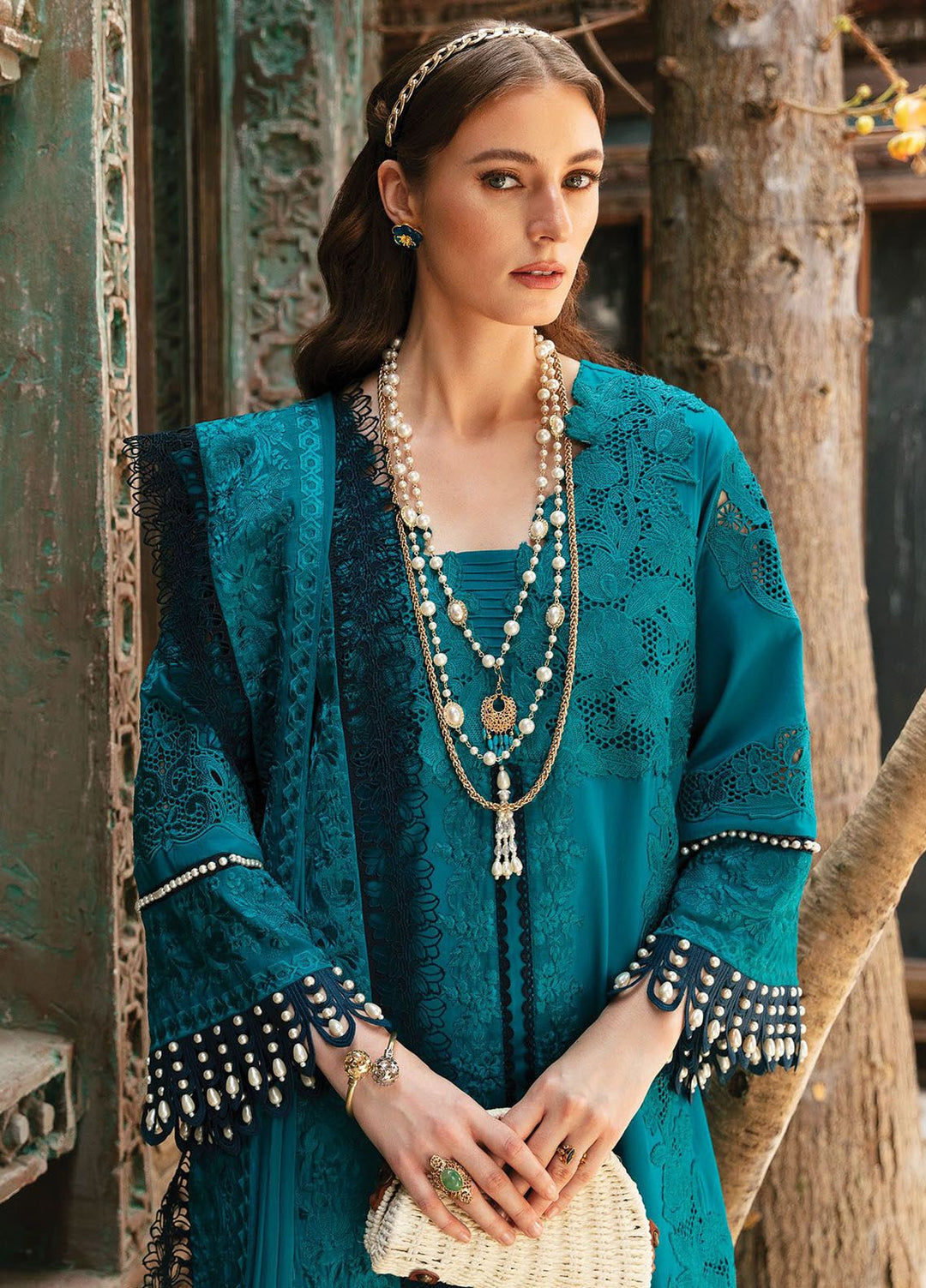 Reve By Serene Premium Embroidered Lawn Suit Unstitched 3 Piece SP24R SL-55 Camila - Luxury Summer Collection