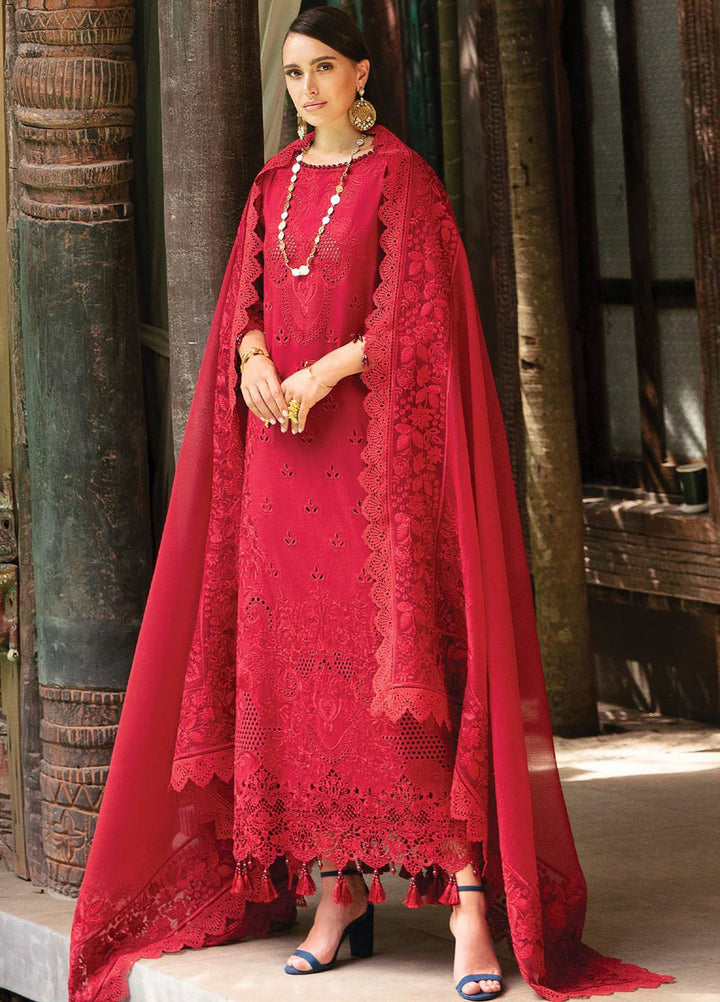 Reve By Serene Premium Embroidered Lawn Suit Unstitched 3 Piece SP24R SL-56 Julia - Luxury Summer Collection