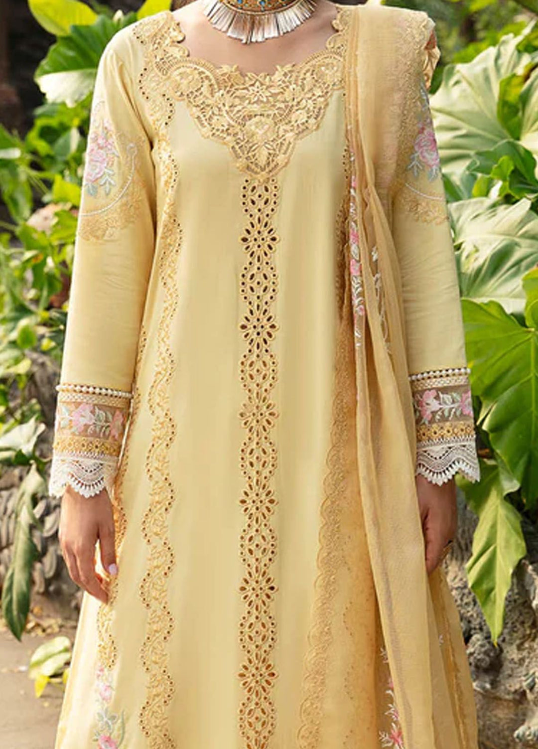 Reve By Serene Premium Embroidered Lawn Suit Unstitched 3 Piece SP24R SL-59 Solene - Luxury Summer Collection