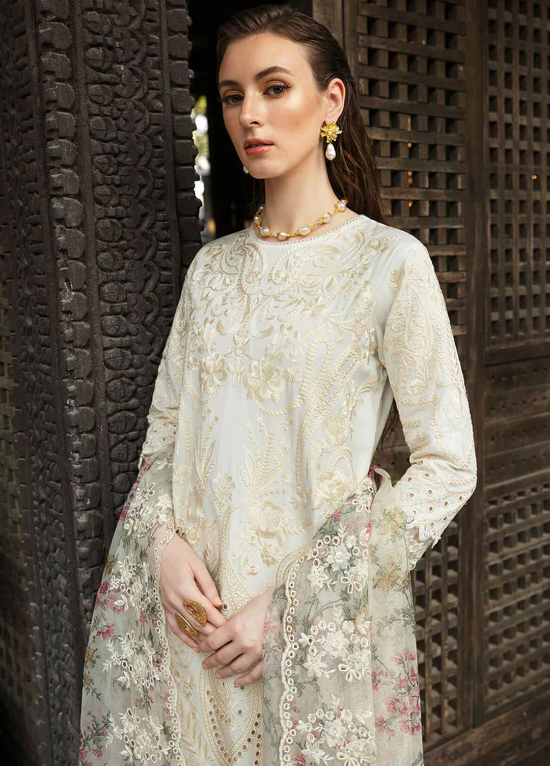 Reve By Serene Premium Embroidered Lawn Suit Unstitched 3 Piece SP24R SL-60 Sephora - Luxury Summer Collection