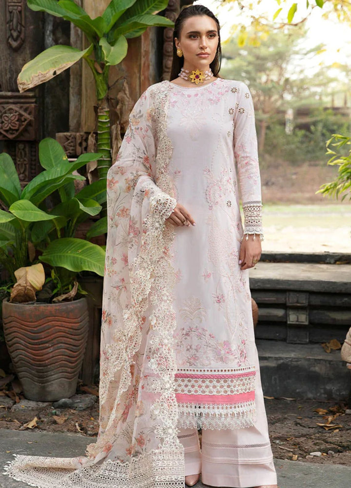 Reve By Serene Premium Embroidered Lawn Suit Unstitched 3 Piece SP24R SL-62 Regine - Luxury Summer Collection