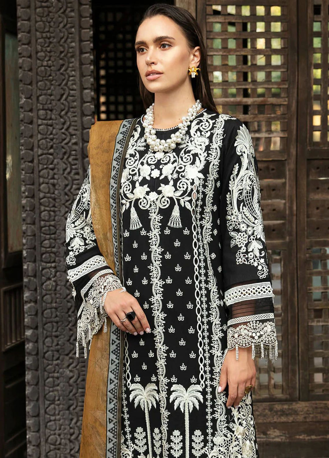 Reve By Serene Premium Embroidered Lawn Suit Unstitched 3 Piece SP24R SL-64 Alma - Luxury Summer Collection