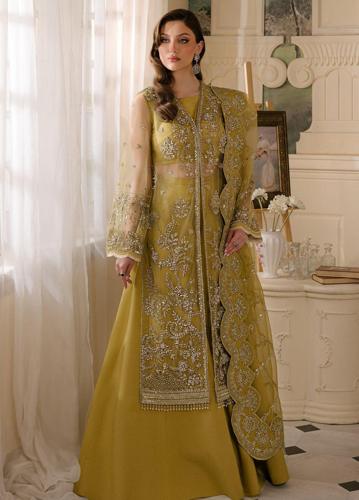 Reve Royal by Fabiha Fatima Pret Embellished Net 3 Piece Suit Citrine