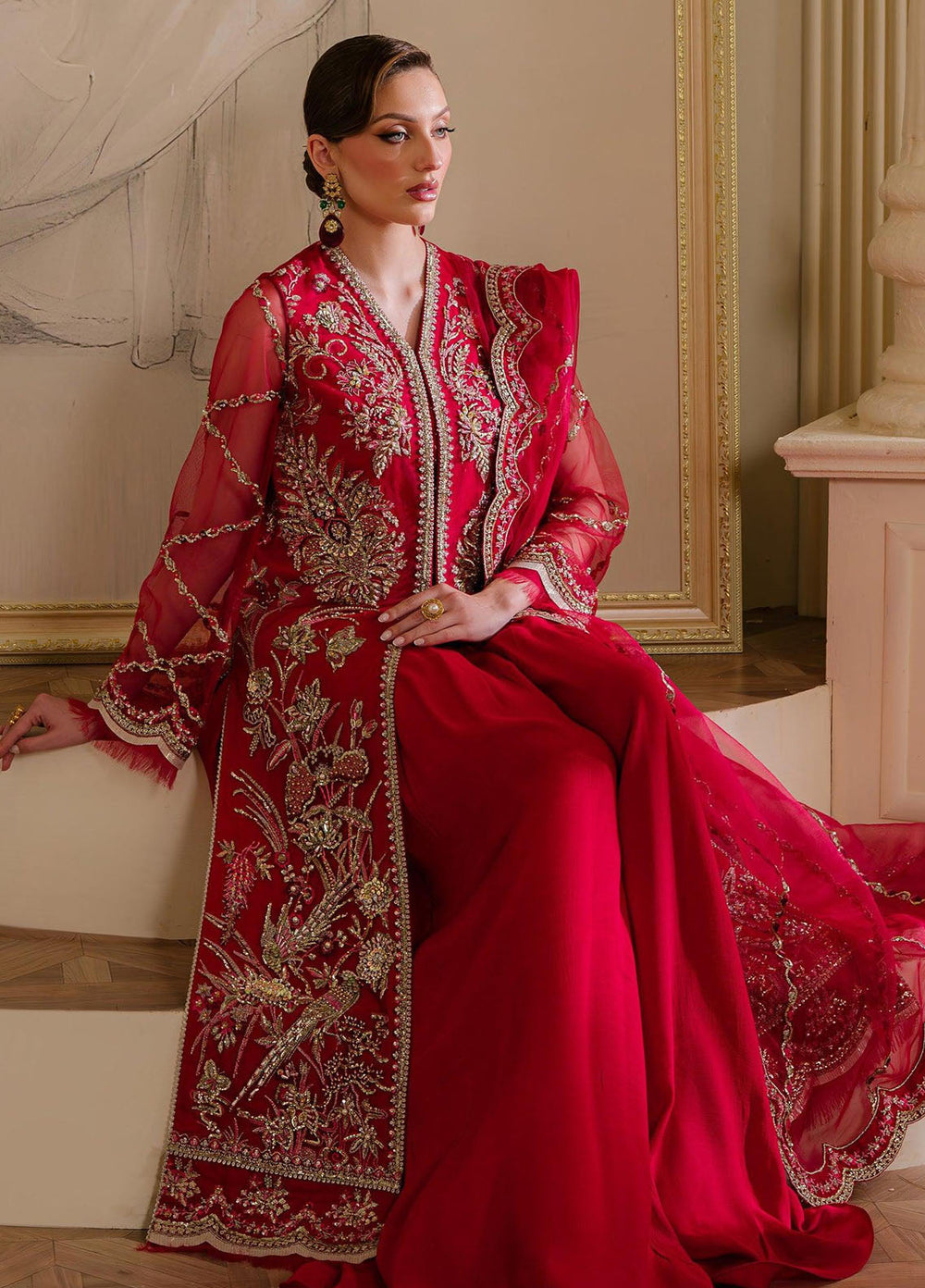 Reve Royal by Fabiha Fatima Pret Embellished Net 3 Piece Suit Jasper