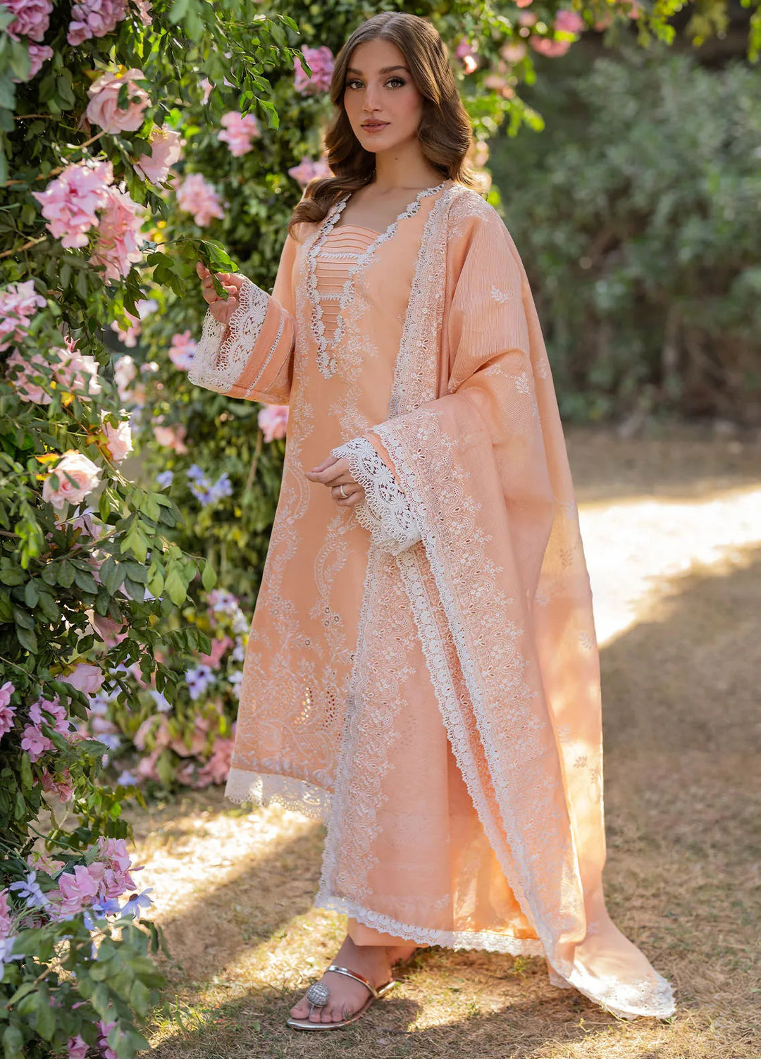 Reveerie by Florent Chikankari Lawn Suits Unstitched 3 Piece FL25RC FL-1B - Summer Collection