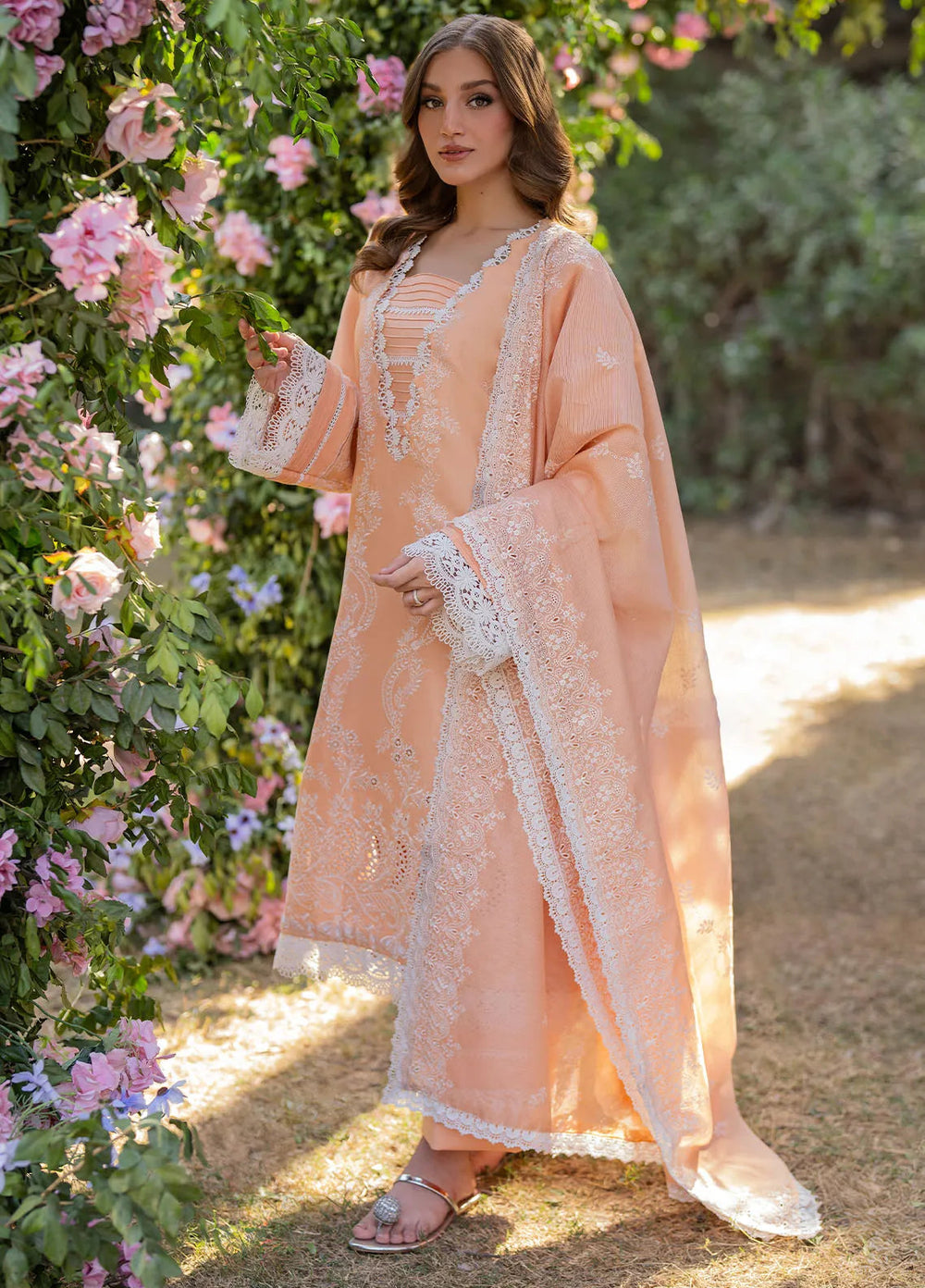 Reveerie by Florent Chikankari Lawn Suits Unstitched 3 Piece FL25RC FL-1B - Summer Collection