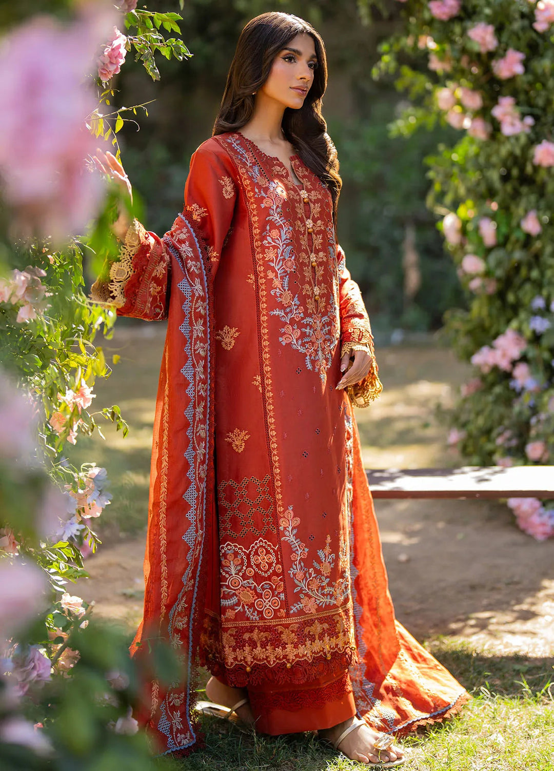 Reveerie by Florent Chikankari Lawn Suits Unstitched 3 Piece FL25RC FL-2B - Summer Collection
