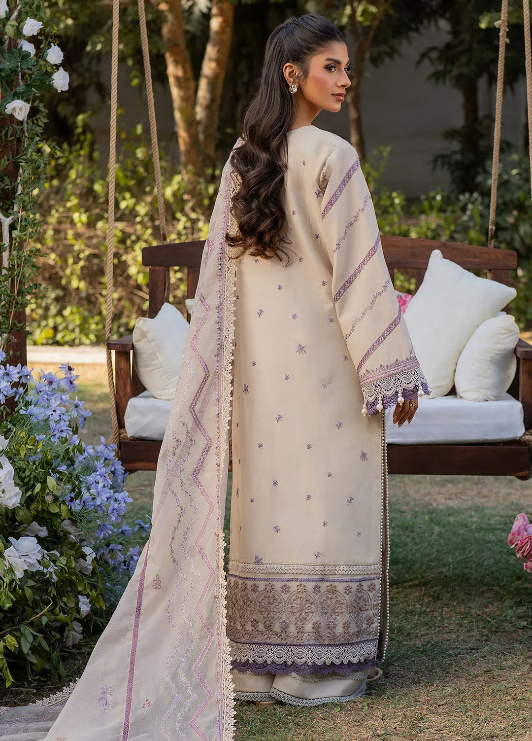 Reveerie by Florent Chikankari Lawn Suits Unstitched 3 Piece FL25RC FL-3B - Summer Collection