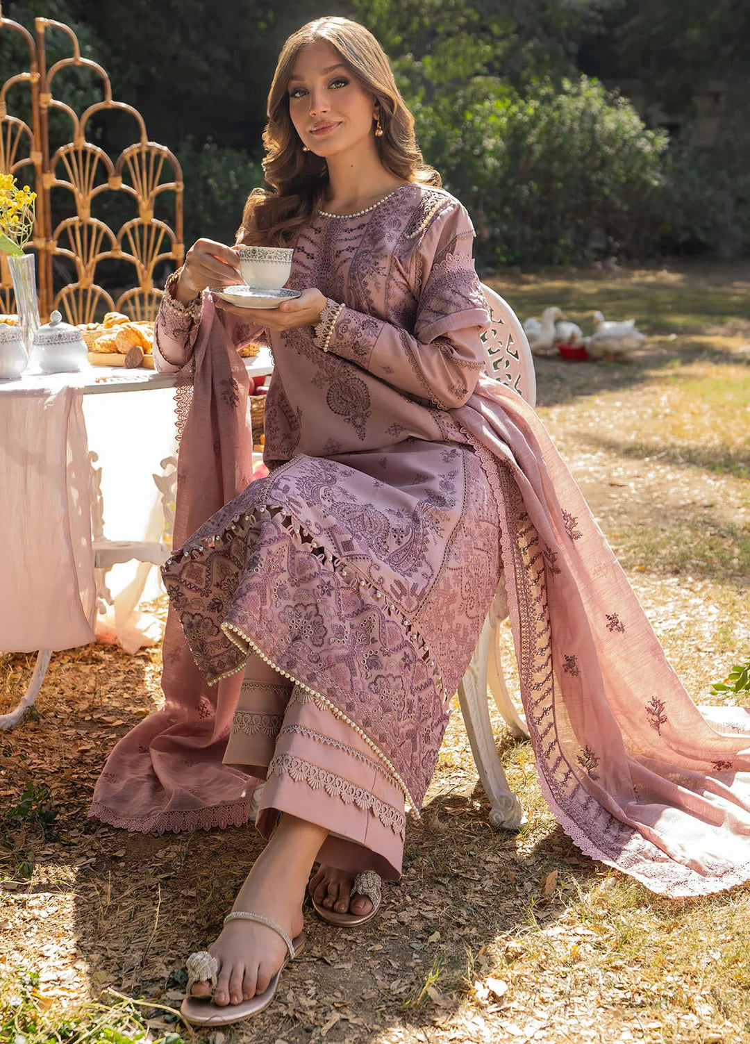 Reveerie by Florent Chikankari Lawn Suits Unstitched 3 Piece FL25RC FL-6B - Summer Collection