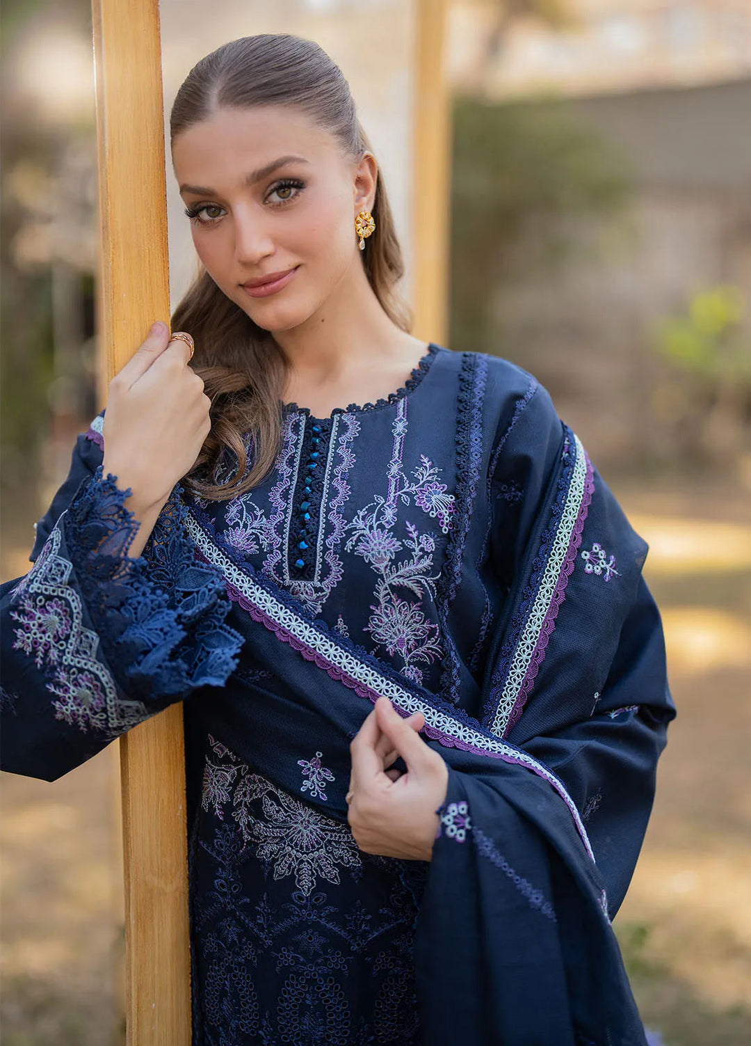 Reveerie by Florent Chikankari Lawn Suits Unstitched 3 Piece FL25RC FL-7 - Summer Collection