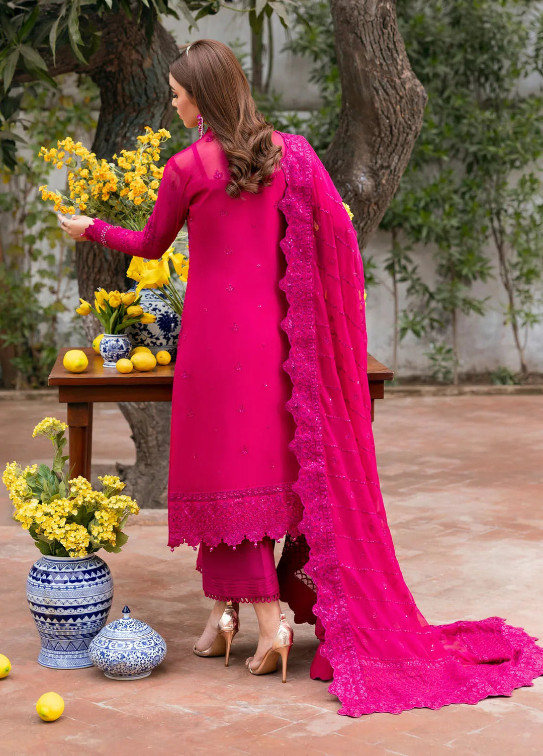 Reverie by Gulaal Embroidered Chiffon Suit Unstitched 4 Piece GL25R D-01 Zevira - Formals Collection