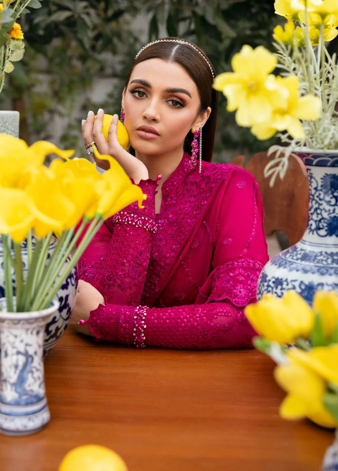 Reverie by Gulaal Embroidered Chiffon Suit Unstitched 4 Piece GL25R D-01 Zevira - Formals Collection