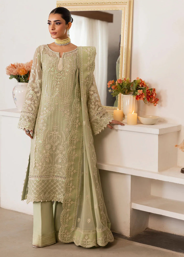 Reverie by Gulaal Embroidered Chiffon Suit Unstitched 4 Piece GL25R D-02 Virida - Formals Collection