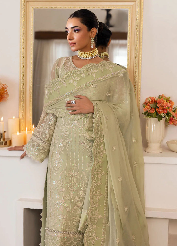 Reverie by Gulaal Embroidered Chiffon Suit Unstitched 4 Piece GL25R D-02 Virida - Formals Collection