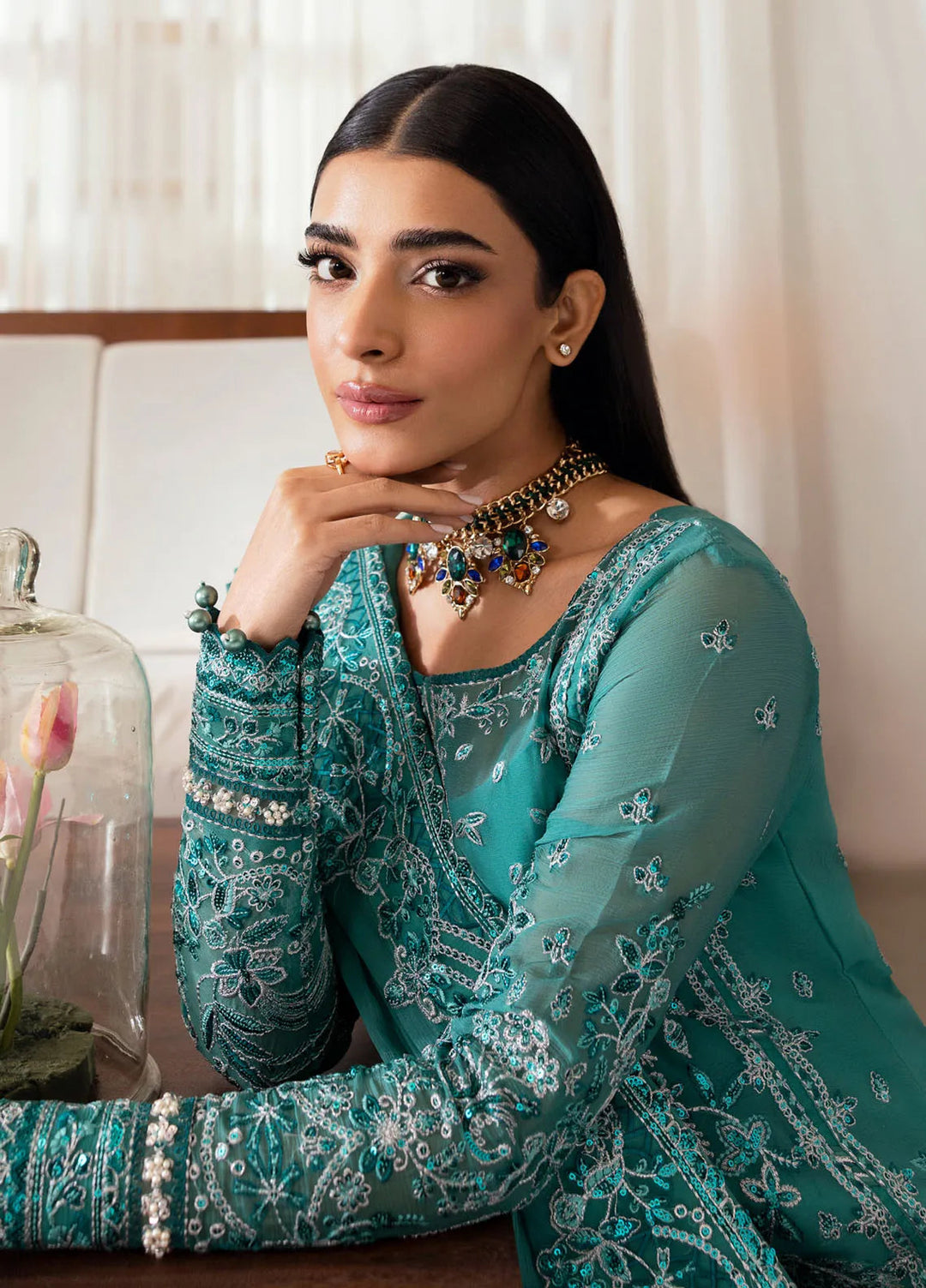 Reverie by Gulaal Embroidered Chiffon Suit Unstitched 4 Piece GL25R D-03 Miral - Formals Collection