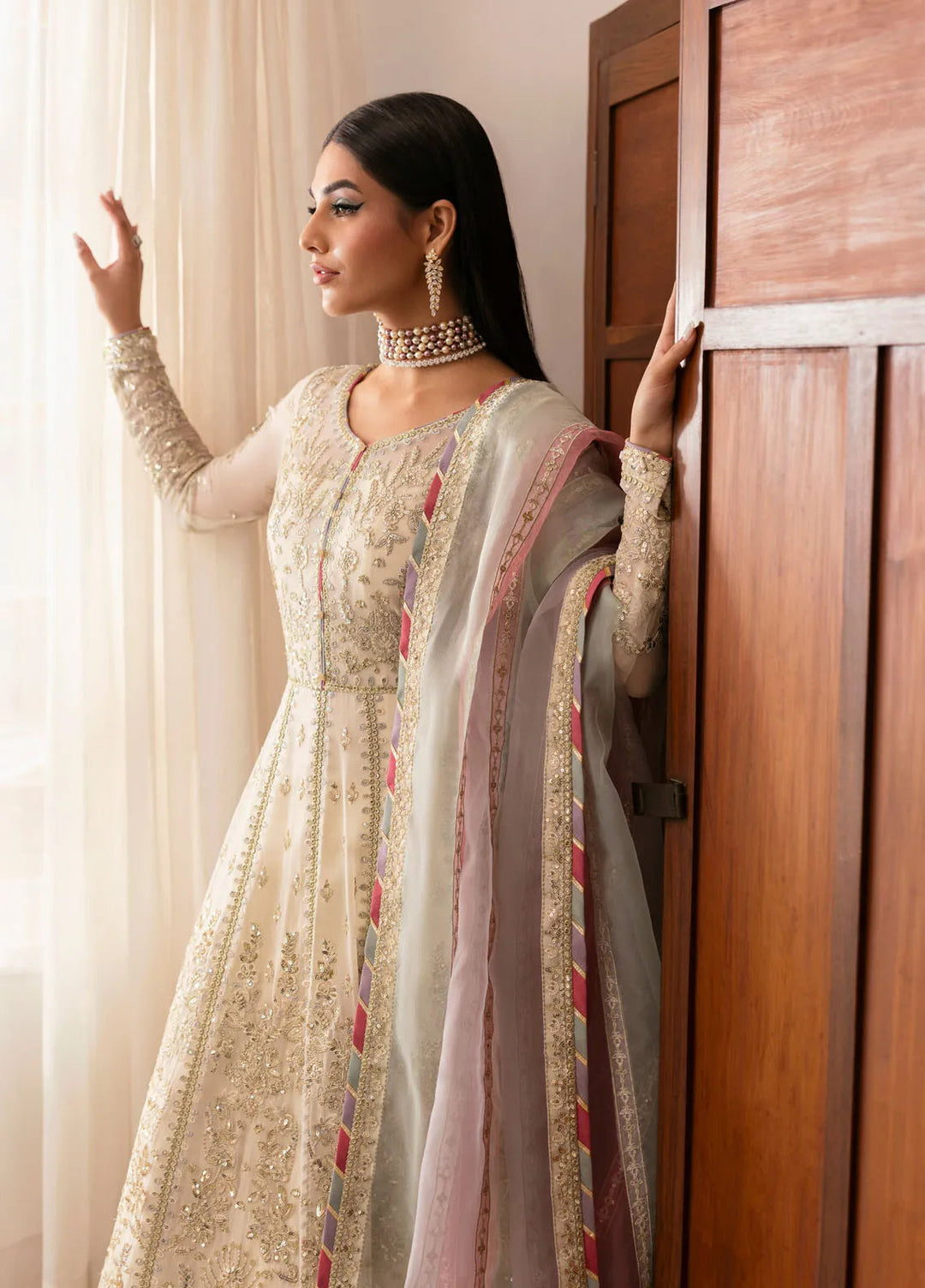 Reverie by Gulaal Embroidered Chiffon Suit Unstitched 4 Piece GL25R D-04 Chiragh - Formals Collection