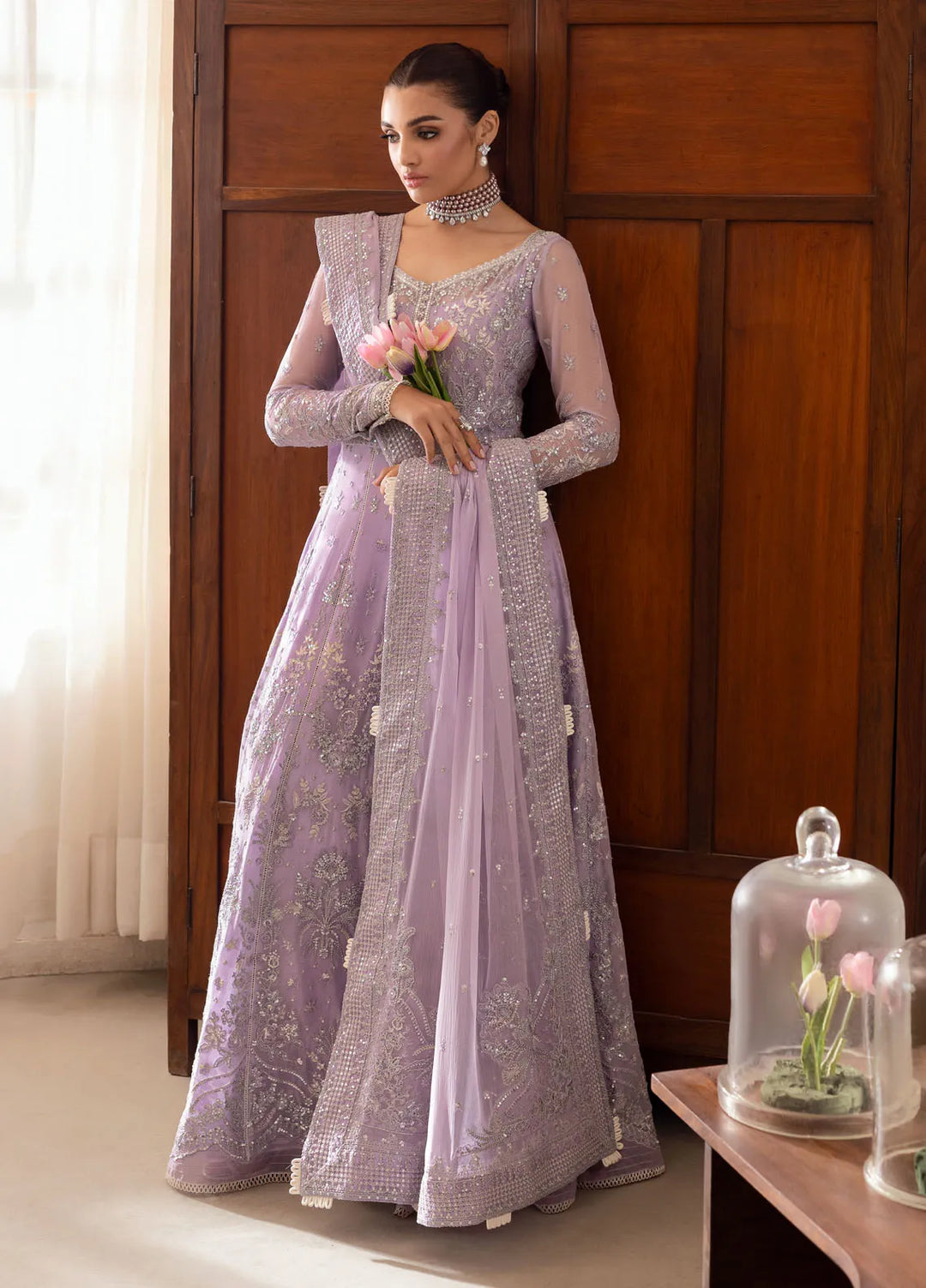 Reverie by Gulaal Embroidered Chiffon Suit Unstitched 4 Piece GL25R D-05 Pareesa - Formals Collection