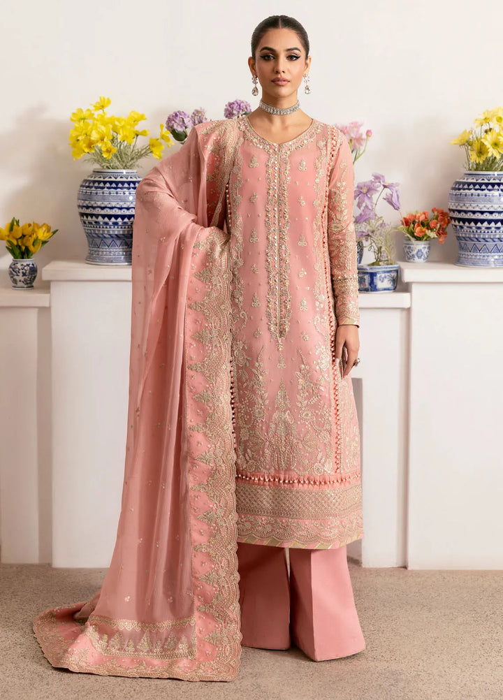 Reverie by Gulaal Embroidered Chiffon Suit Unstitched 4 Piece GL25R D-06 Coralyn - Formals Collection