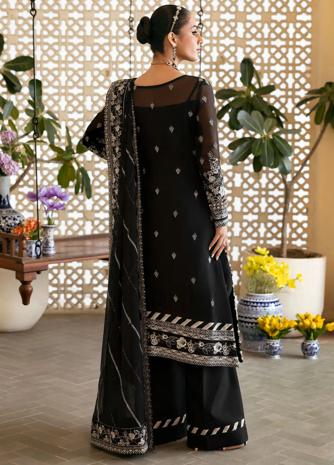 Reverie by Gulaal Embroidered Chiffon Suit Unstitched 4 Piece GL25R D-07 Nyra - Formals Collection