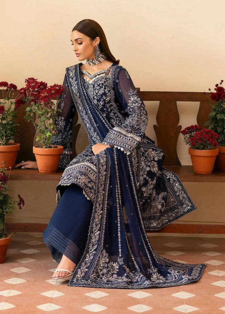 Reverie by Gulaal Embroidered Chiffon Suit Unstitched 4 Piece GL25R D-09 Arista - Formals Collection