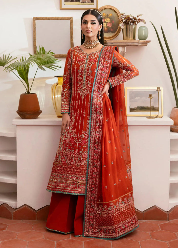 Reverie by Gulaal Embroidered Chiffon Suit Unstitched 4 Piece GL25R D-10 Zarna - Formals Collection