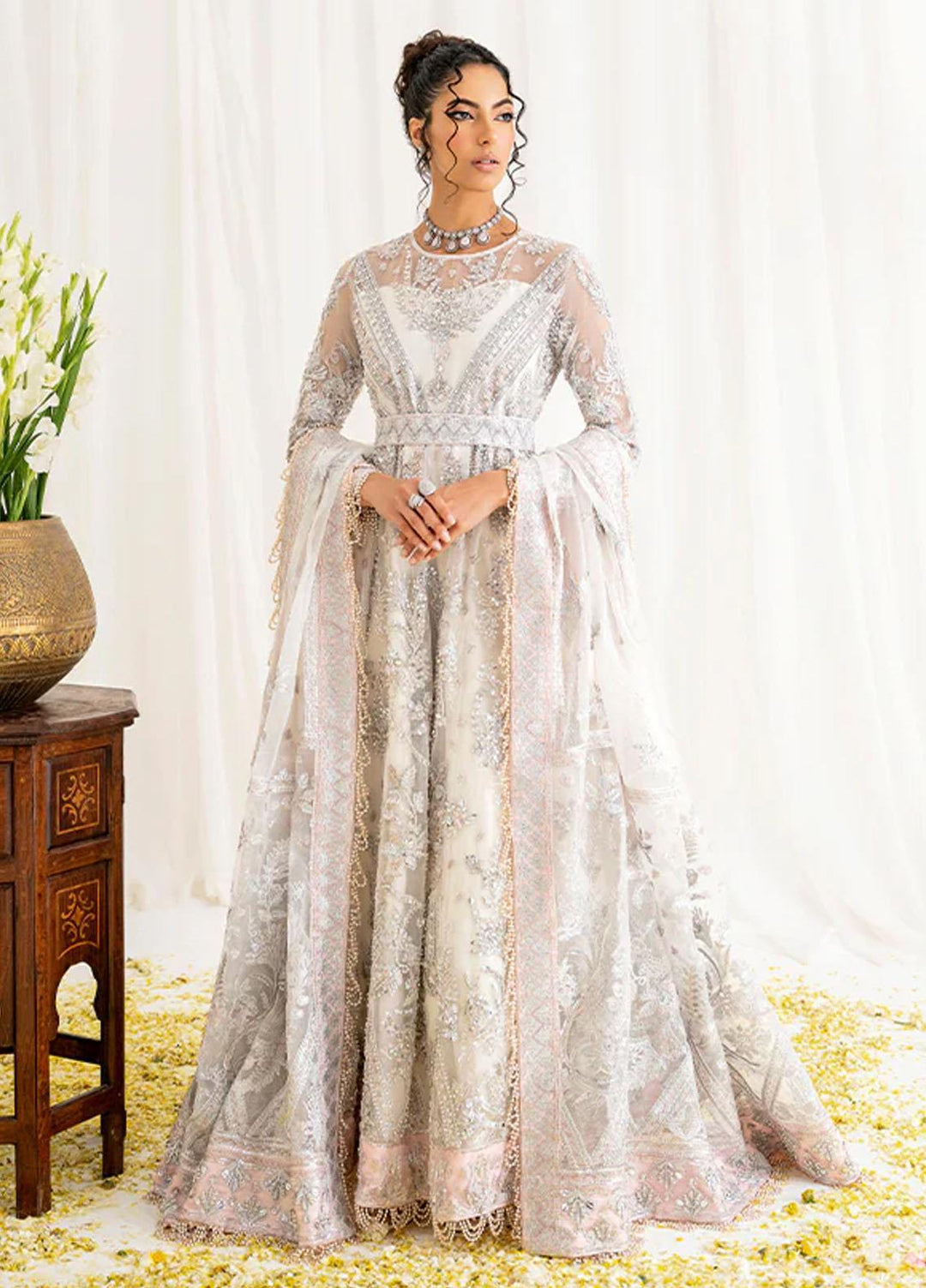 Reveur By Saffron Embroidered Organza Suits Unstitched 3 Piece SFR23RV SF-01 Levana - Luxury Collection