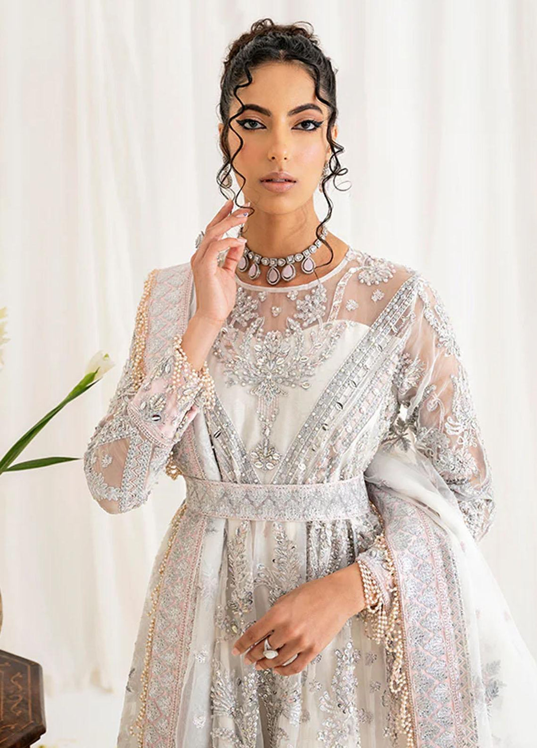 Reveur By Saffron Embroidered Organza Suits Unstitched 3 Piece SFR23RV SF-01 Levana - Luxury Collection
