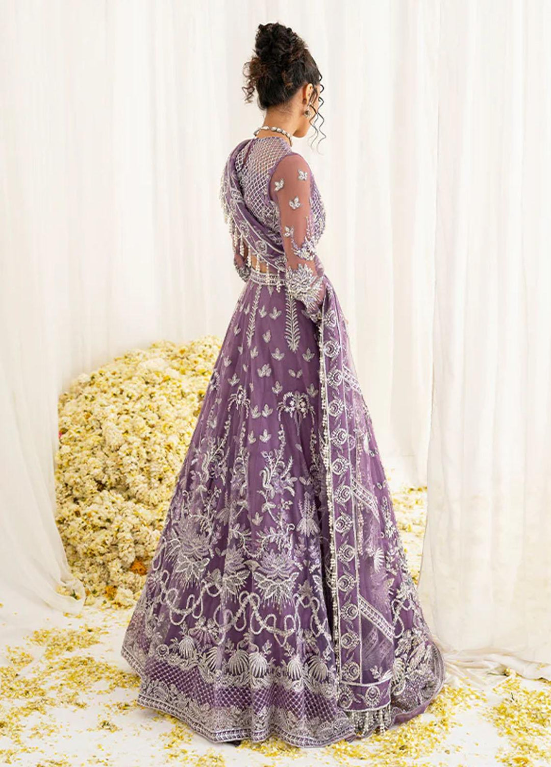 Reveur By Saffron Embroidered Net Suits Unstitched 4 Piece SFR23RV SF-04 Estelle - Luxury Collection