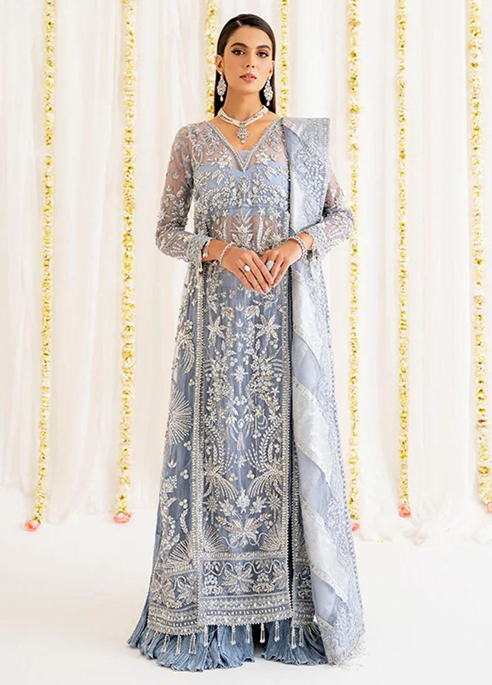 Reveur By Saffron Embroidered Organza Suits Unstitched 3 Piece SFR23RV SF-06 Esmeray - Luxury Collection