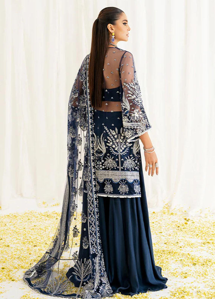 Reveur By Saffron Embroidered Net Suits Unstitched 3 Piece SFR23RV SF-07 Marina - Luxury Collection